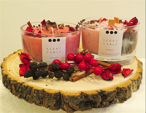 Handmade Large 3 Wick Scented Soy Candle 60 Hour Burn Time Etsy