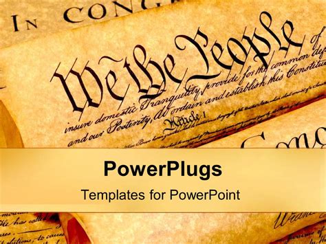 Powerpoint Template The United States Of American Constitution History