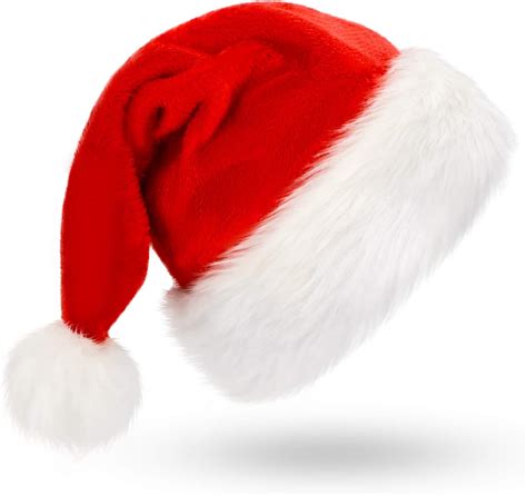 Christmas Hat Santa Hat Xmas Holiday Hat For Adults Unisex Velvet