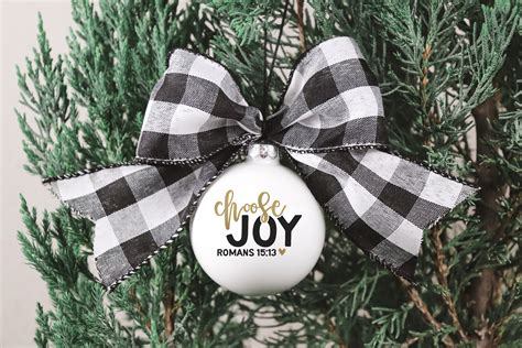 Custom Christmas Ornament Choose Joy Personalized Ornament Etsy
