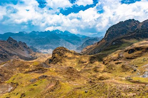 Peruvian Andes Sunny Day South America Stock Image Image Of Clouds