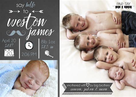 Birth Announcements And Newborn Photography Party Like A Cherry