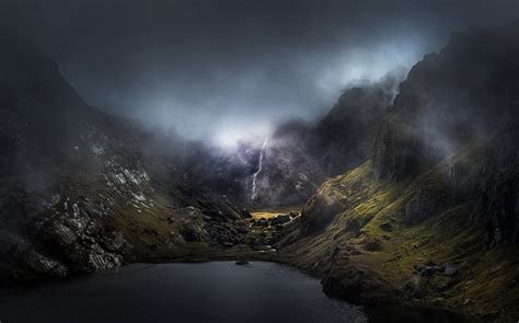 Nature Landscape Valley Mountain Mist Lake Dark Wallpapers Hd