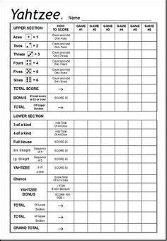 The bowling score sheet is maintained to record the score of each turn. Here are some printable Yahtzee score sheets that you can print, use, and distribute for free ...