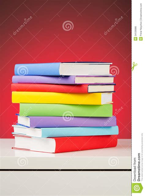 Stack Of Textbooks Stock Photo Image Of Stacked Learn 34126986