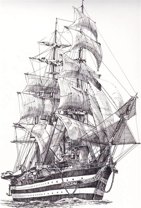 Nave Amerigo Vespucci Ship Paintings Pirate Ship Drawing Boat Drawing