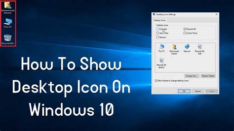 How To Show Desktop Icon On Windows 10 Youtube