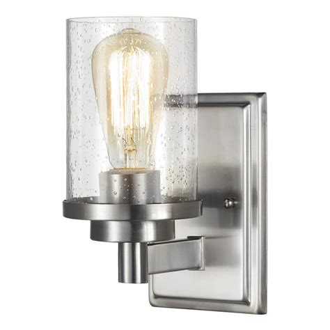 Home Decorators Collection 1 Light Brushed Nickel Wall Sconce With