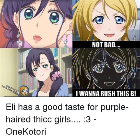 Not Bad I Wanna Rush This B Eli Has A Good Taste For Purple Haired Thicc Girls 3 Onekotori