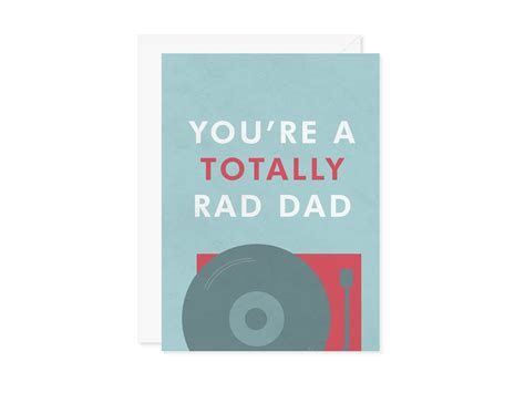 Fathers Day Card Youre A Totally Rad Dad Retro Etsy Rad Dad Cards Dad Birthday