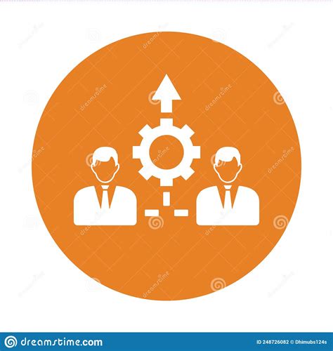 Collaboration Joint Venture Icon Orange Color Vector Eps Stock Illustration Illustration Of