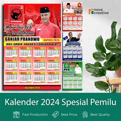 Kalender 2024 Custom Cetak Kalender Partai Caleg Kalender Kampanye