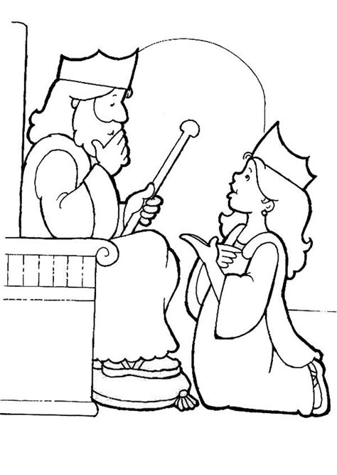 Best coloring pages queen esther bible images ideas from neo coloring pages. King Choose Esther to be His Queen Esther Coloring Page ...