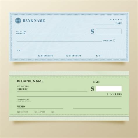 Plantilla De Cheque En Blanco Minimalista Vector Gratis