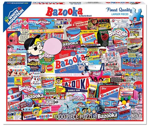 From the manufacturer this fantastic puzzle about baseball history features everything from famous players to great moments in america's favorite pastime. White Mountain Puzzles Bazooka Bubble Gum - 1000 Piece ...