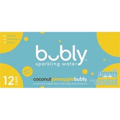 Bubly Sparkling Water Coconut Pineapple 12 Pack 12 Fl Oz Shipt