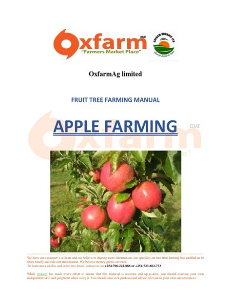 Oxfarm Coke Apple Farming Manual Pdf Agriculture Apple