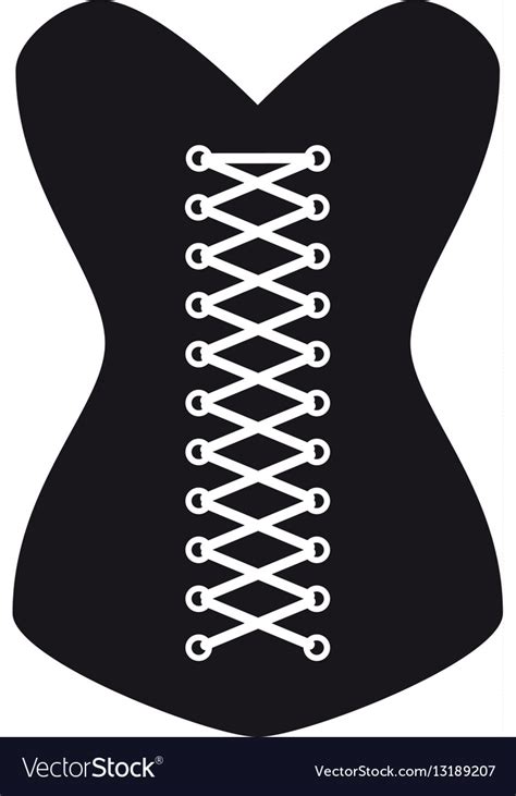 Women Corset Silhouette Royalty Free Vector Image