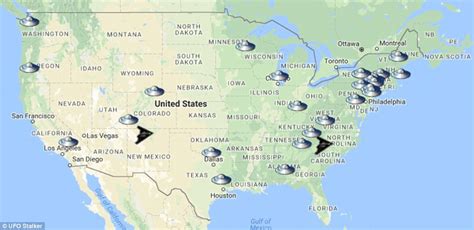 Interactive Map Reveals The Locations Of Ufo Sightings Daily Mail Online