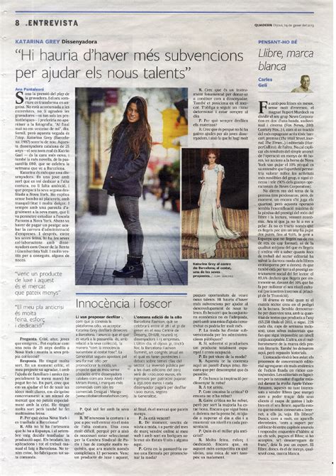 Interview For El País Newspaper — Katarina Grey