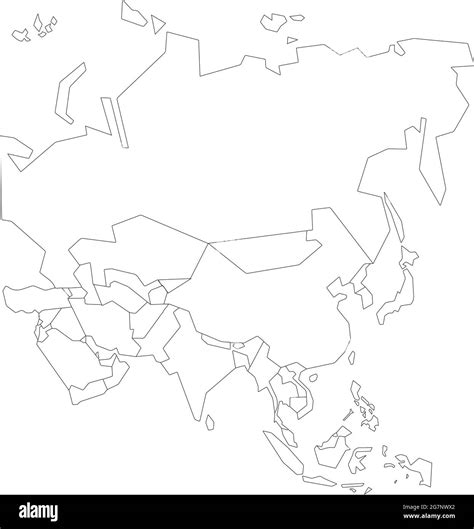 Mapa De Asia Continente Imágenes De Stock En Blanco Y Negro Alamy