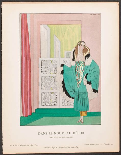 Dans le Nouveau Decor - Manteau, de Paul Poiret, 1925
