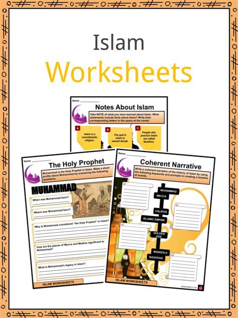 Islam Facts Worksheets History Beliefs And Practices For Kids