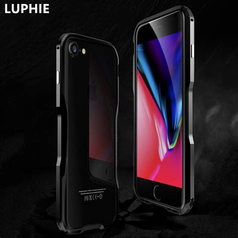 Luphie For Iphone 8 Plus Case Cover Luxury Hard Metal Aluminum Bumper