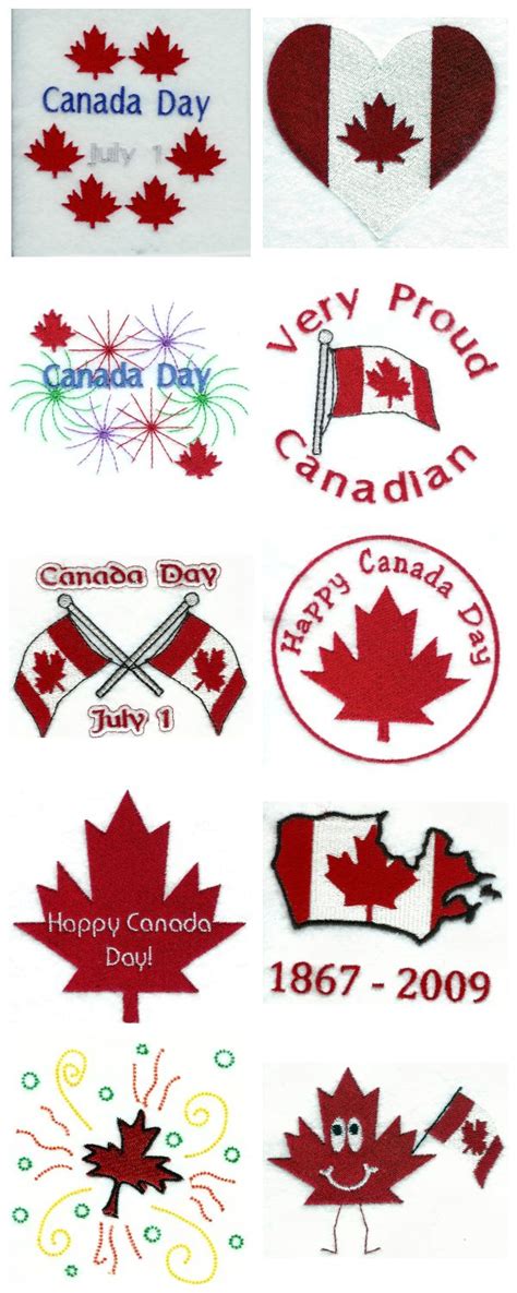 Machine Embroidery Designs - Canada Day Set