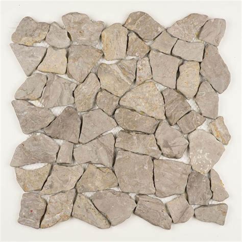 Aberdeen Grey Pebble Tile Flat Stone Series Natural Stone Mosaics
