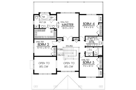 Craftsman Style House Plan 5 Beds 3 Baths 2615 Sqft Plan 100 437