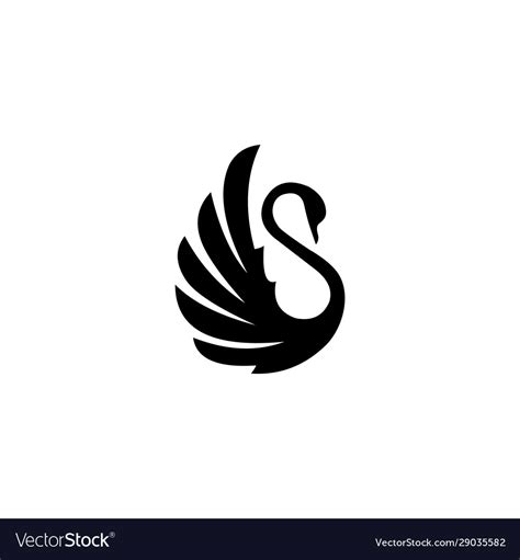 Swan Logo Template Design Royalty Free Vector Image