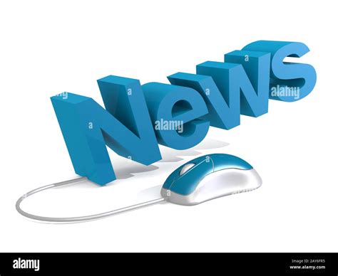 News Word With Blue Mouse Stock Photo Alamy