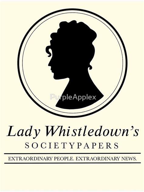 P Ster Papeles De Sociedad De Lady Whistledown Logotipo Frontal