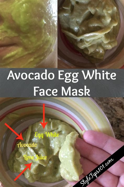 Homemade Avocado Egg White Face Mask