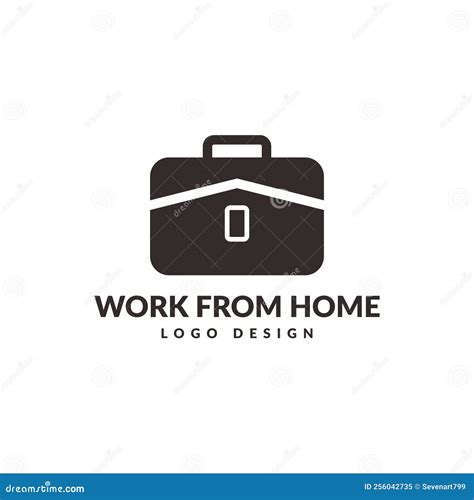 Work From Home Icon Logo Designs Stock Vector Illustration Of