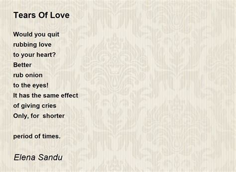 Poems About Tears Of Love