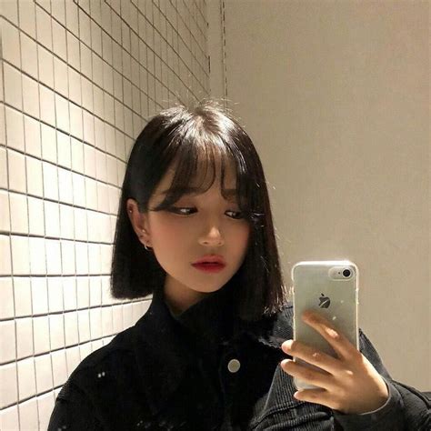 Pin By Asian Girl On Crée Ulzzang Short Hair Short Hair With Bangs Korean Short Hair