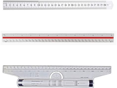Intvn Architectural Scale Ruler Set Imperial 12″ Stainless Steel Rule