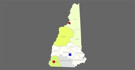 Interactive Map Of New Hampshire Clickable Counties Cities