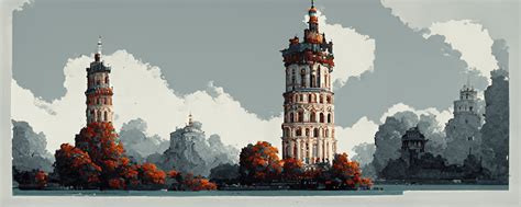 Beautiful Detailed Pixelart By Albertov Architecture Of A Tower