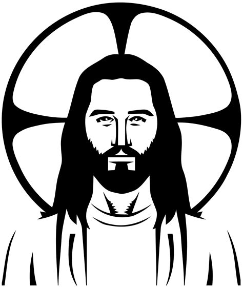 Black And White Clipart Of Jesus