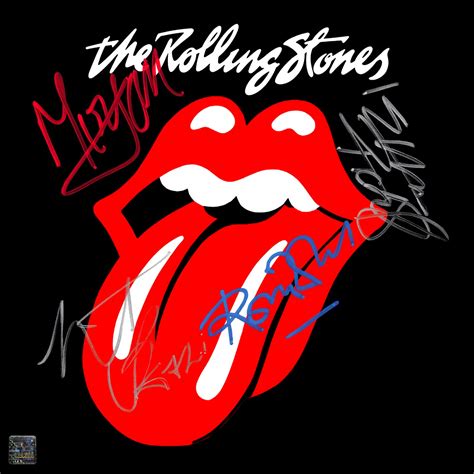 The Rolling Stones Classic Tongue Platinum Lp Limited Signature Editio