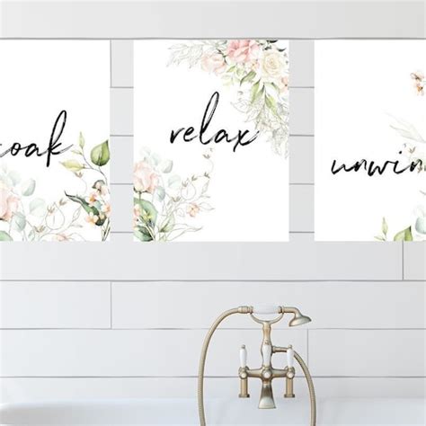 Bathroom Wall Decor Set Of Wall Art Farmhouse Wall Art Etsy