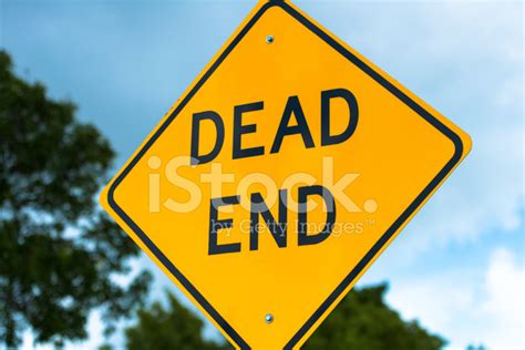 Yellow Dead End Road Sign Stock Photo Royalty Free Freeimages