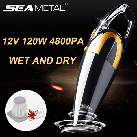 12v 120w 4800pa car vacuum cleaner handheld portable vacuum cleaner wet and dry dual use