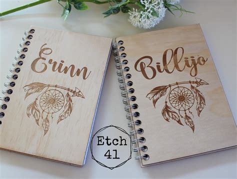 Personalised Timber Etched Notebook Etch 41 On Madeit