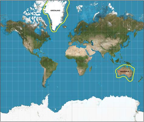 The Reason Why Greenland Is Larger Than Australia
