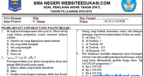 Soal latihan uaspas seni budaya smpmts kelas 9 semester 2 ini sebagai bahan latihan untuk kalian mempersiapkan diri dalam mengahadapi pasuas tersebut. Contoh Soal Fiqih Smk Beserta Jawabannya - Jawaban Pelajaran
