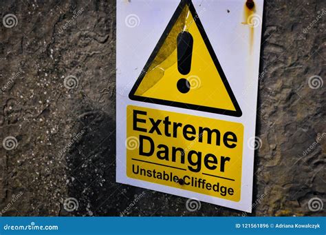 Extreme Danger Caution Symbol Drawn On A White Board Royalty Free Stock